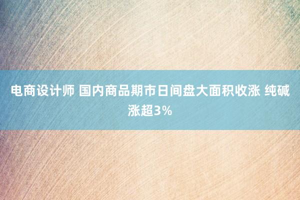 电商设计师 国内商品期市日间盘大面积收涨 纯碱涨超3%