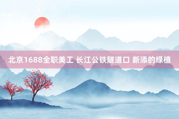 北京1688全职美工 长江公铁隧道口 新添的绿植